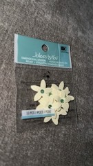 Jolees Mini IVORY FREESIA Flowers Repeats Gems Card Making Scrapbook NonAdhesive
