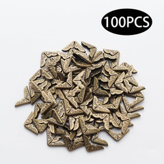 100PCS Bronze Metal Book Corner Protectors Vintage Scrapbook Edge Guards