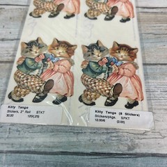 Cat Stickers Kittens Gifted Line John Grossman Vintage Kitty Tango 90s Scrapbook