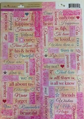 Miss Elizabeth’s WORDS FROM THE HEART Value Stickers Valentines Romance Wedding