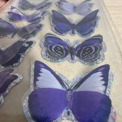 Crafter’s Square Handmade Butterfly Stickers with 3D Wings – 9 Count PURPLE