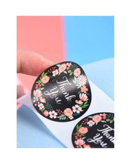 1000PCS Floral Thank You Label 1 Inch Stickers Roll Greeting Cards Self-Adhesive