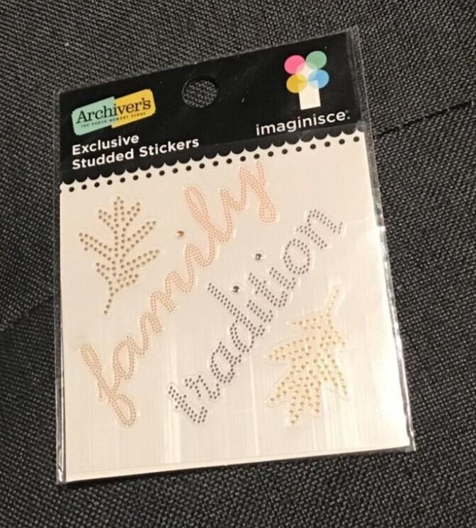 IMAGINISCE EXCLUSIVE STUDDED STICKERS FAMILY AUTUMN THANKSGIVING THEME NIP NLA