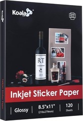 High-Quality 120 Sheet Glossy Sticker Paper – 8.5×11 Inches for Inkjet Printers
