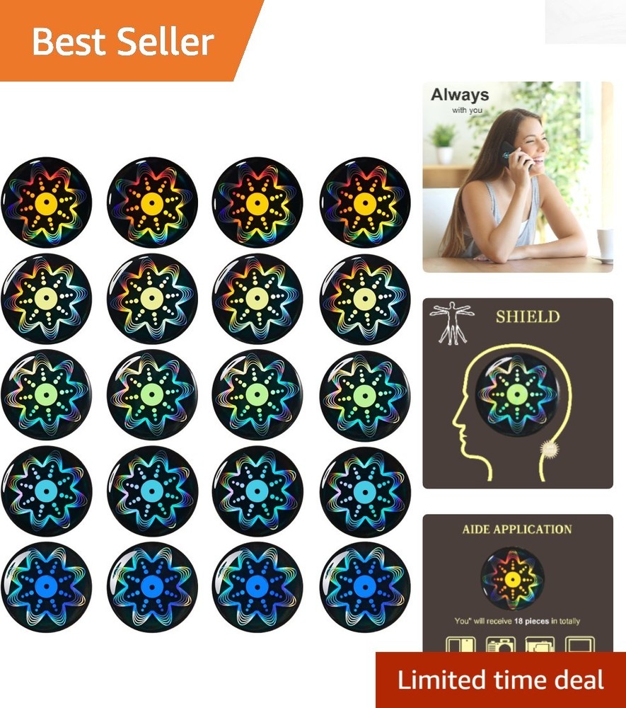 Charming 18-Pack EMF Stickers – Lightweight & Effective Radiation Neutralizers