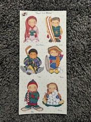 Tie Me To The Moon ~ Dimple Street Gang Vintage Sticker Lot Of 9 Sheets