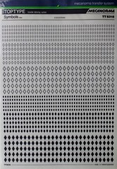 Mecanorma Dry Transfer Lettering A4, Graphic Products, TT S318 TOPTYPE Symbols