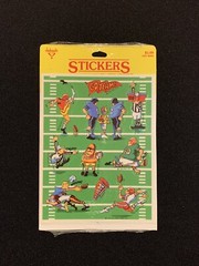 VINTAGE 80s HALLMARK STICKERS GO TEAM FOOTBALL UNOPENED ORIGINAL PACKAGE 1985