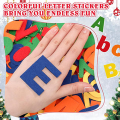 310 Pieces Felt Letter Stickers with Numbers for Bulletin Board Classroom (Rainb