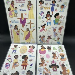 Black Paper Party Easter Stickers 32 Sheets Chocolate Bunny Kids Bundle 4 Packs