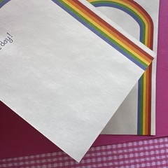 Vintage 80s 90s Sangamon Rainbow Sun Have A Nice Day Stationary Note Paper