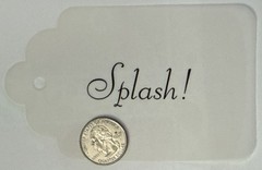 LARGE SUMMER WAVES Vellum Die-Cut TAGS(4pc)Fun in Sun•Splash •Beach•Travel•Cards