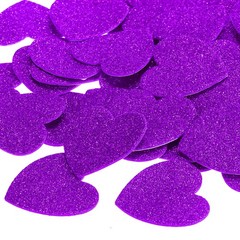 1.8″x1.8″ Heart Foam Stickers, 100Pcs EVA Glitters Foam Shape Sticker, Purple