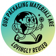 Eco Friendly Stickers 2” Round – Our Packaging Materials Are Lovingly Reused