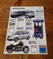 Creative Imaginations 8×10 Sticker Sheet ~ Travel/Road Trip Assorted Vehicles…