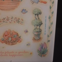 Vintage Ambassador Stickers 1992 Spring Springtime Birdhouse Birds Flowers NOS