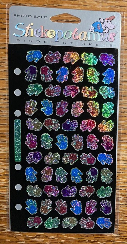 Stickopotamus Sticko Prismatic Hand PRINTS Repeats Handprints Scrapbook Stickers