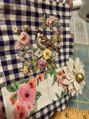 Nature, Birds, Unique Handmade Ephemera, ,Junk Journal,tag,embellishment