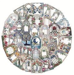 10pcs P.E.T. Stained Glass Floral Window Stickers- Scrapbook, Journal, DIY Craft