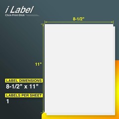 Effortless Peeling 8.5×11 Full Sheet Sticker Labels – 100 Pack for All Printers