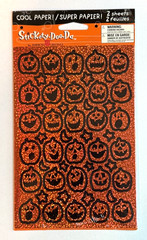 Vintage Halloween Stickers Holographic Pumpkins Stars Moon Orange Fall Harvest