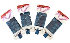 Lot of 4 Singer SATIN RIBBON 5/8″ x 12 Fireworks Stars Patriotic 4th of July