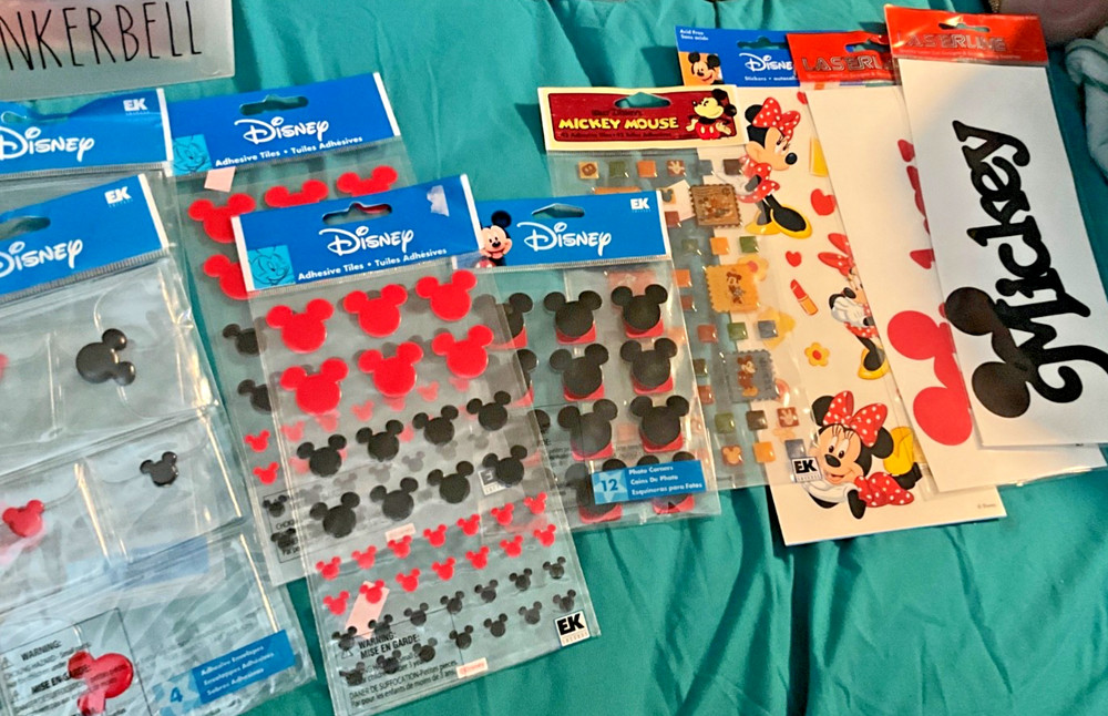 Retired Disney Mickey and Minnie Mouse lot Scrapbooking Stickers By JOLEE