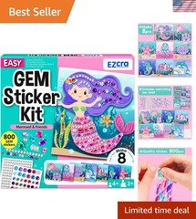 Mermaid Gem Sticker Kit for Kids – 800 Stickers, 8 Underwater Themes