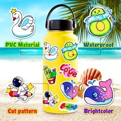 600 Pack Cute Waterproof Vinyl Stickers for Kids – Bulk Set for Water Bottles