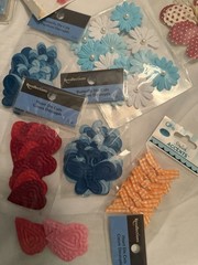 Vintage Scrapbooking Sticker Lot Dimensional Sticker Brad Die Cuts Embellishment