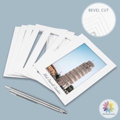 Photo Mat for Pictures Acid Free Bevel Cut Frame Mattes 4 Ply Thickness
