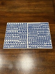 NEW Lot Of 11 Sticker Letters & Numbers For Paper Crafting