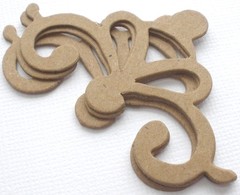 {4} DECORATiVE MiNi ACCENT – Flourish Scroll Chipboard Die Cuts – 1.5″ x 2 7/8″