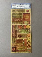 Large Sheet Of Autumn/Fall Themed Stickers~Includes 24 Stickers, New In Package