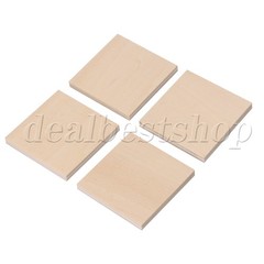 40PCS Square Wooden Sheet Unfinished for Holiday Decor Coasters Home Decorations