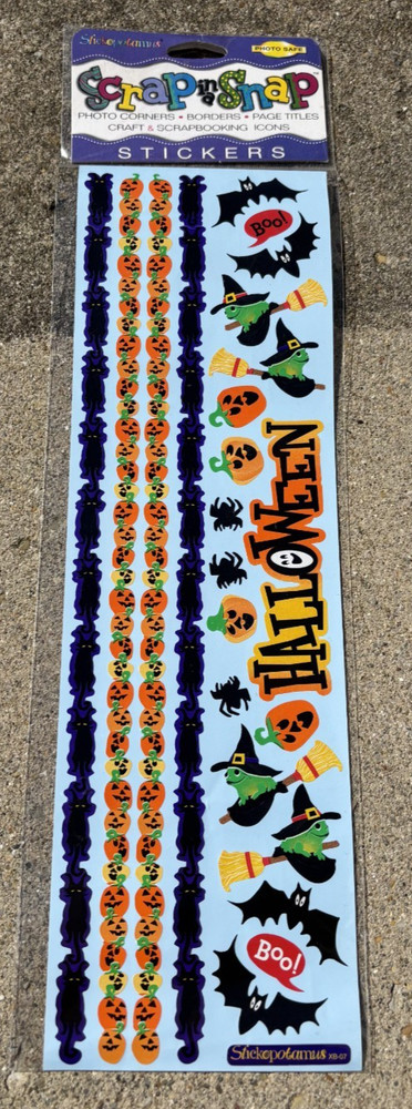 STICKOPOTAMUS SCRAP IN A SNAP 3 X 12″ HALLOWEEN SHEET
