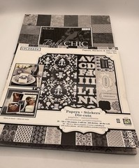 Scrapbook Lot 15 Pieces Stickers Chipboard Cardstock And 12 X 12 Paper Books