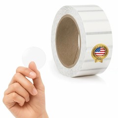 Clear Retail Package Seals 1.5 Inch Round Circle Wafer Package Seals Stickers/La