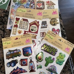 Lot of 67 Packages Crafters Square Assorted Stickers, Transfers, Stencils New