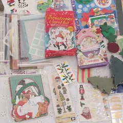 Holiday Christmas Scrapbooking Stickers Card Kit Lot