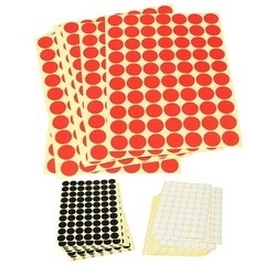 19mm Circles Round Code Stickers Self Adhesive Sticky Labels Red A4T12759