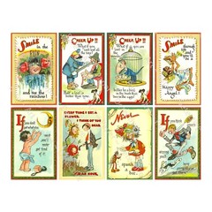 Inspirational & Comedy Postcard Tags, 2.5″ x 4″ , CUT & PEEL STICKERS