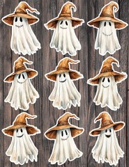 Witch Halloween Ghost Die Cut Vinyl Stickers Scrapbooking Laptop Waterbottle
