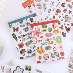 Girl’s Korean Sticker Book, Food and Daily Life Theme – 1300+ Cute Dream Pink