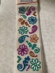 RUB-ONS AMERICAN TRADITIONAL DESIGNS GLITTER SWIRLS FLORAL FLOWER DOODLES RUB-ON