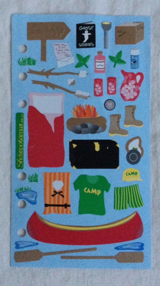 NEW Stickopotamus Binder Ready Scrapbook Stickers – Summer Camp PR-21