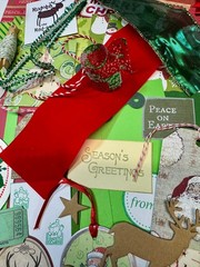 Christmas lot scrapbook planner journal junk collage ephemera paper crafting art