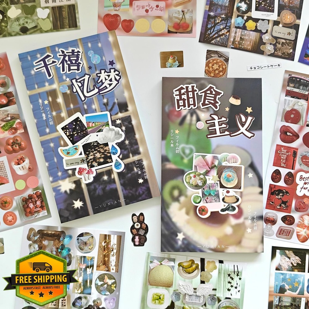 MisKepaa Dreamcore Sticker Book 40 Sheets Vintage Scrapbook Kawaii