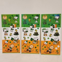 PEANUTS Spring & ST PATRICKS DAY Mixed Stickers Sheets Lot, Holiday Snoopy