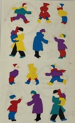 LITTLE PEOPLE Stickers(12pc)Mrs. Grossman’s•Wintertime•Shopping •Running•Holiday